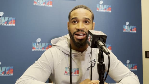 Eagles CB Darius Slay at Super Bowl LVII